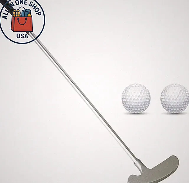 Golf Putter Right Left Handed Indoor Outdoor Mini Kids Practice Club 2 Balls