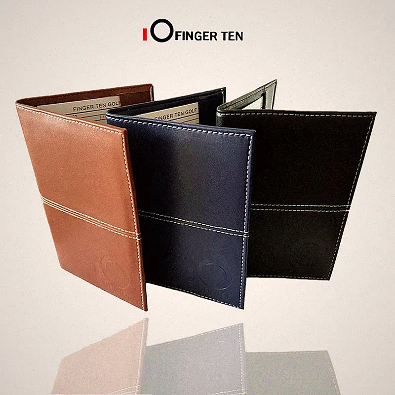 Golf Score Counter Book Yardage Organiser Soft Deluxe Genuine for Men Women Gift
