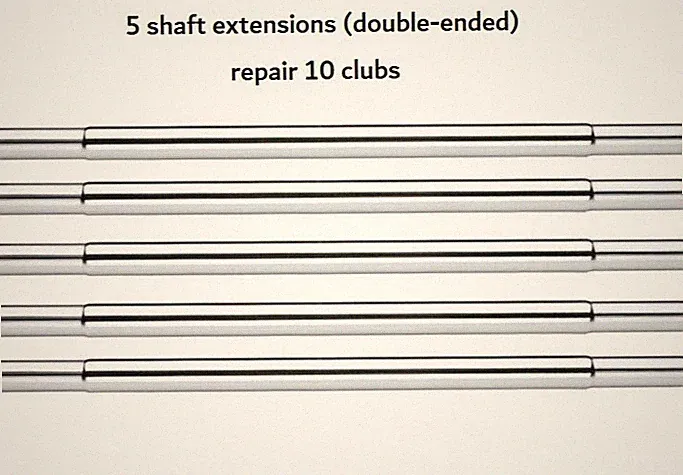 Golf Shaft Extensions Steel (5 pack for 10 clubs) .600" and .580" - 5 Pack -NEW
