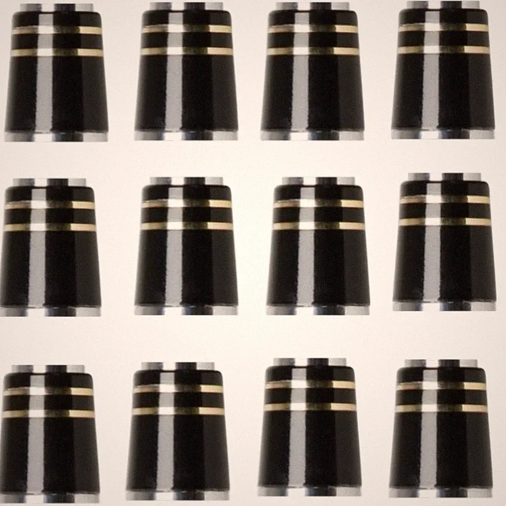 Golf Shaft Ferrules Gold Trim Rings Black Iron Driver Fairway Wood 12 Pack - NEW