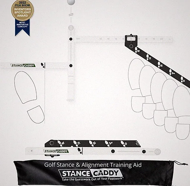 Golf Stance and Alignment Training Aid – Setup Left & Right Handed - Proper Ball