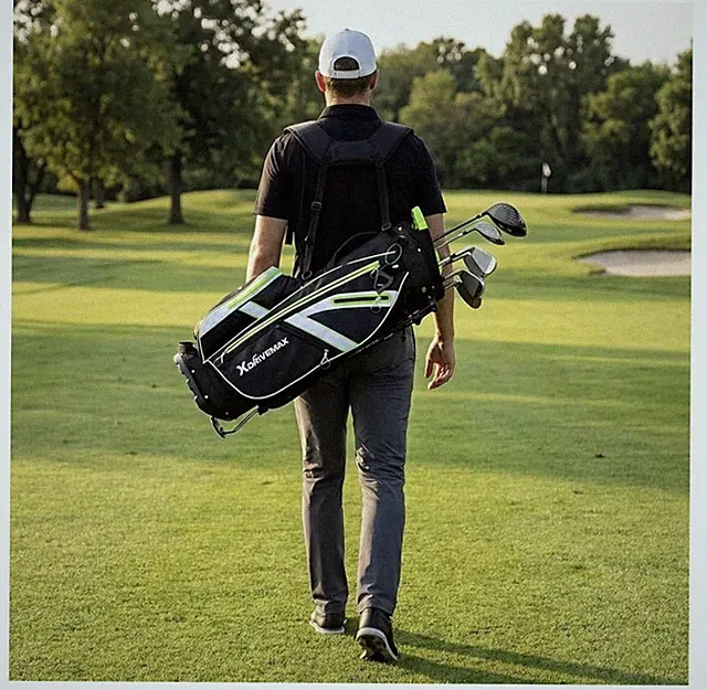 Golf Stand Bag with 8-Way Top Dividers, Golf Bag with Golf Accessory Kit