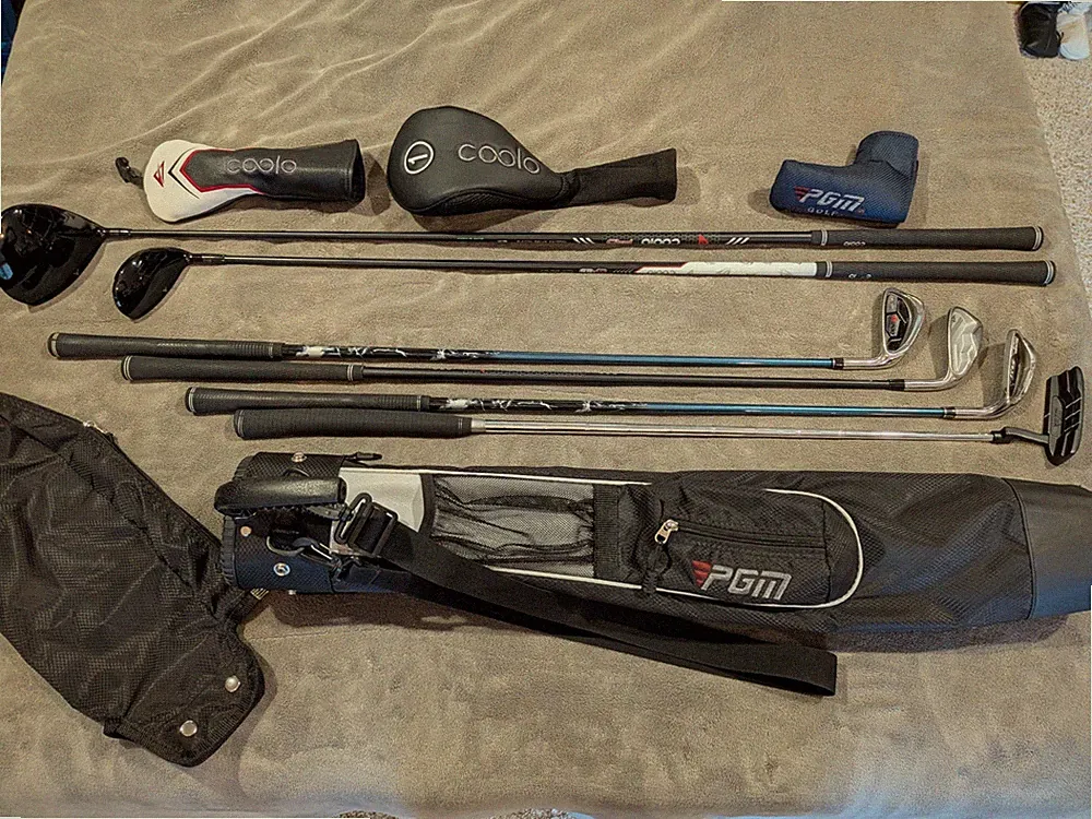 Golf Starter Set W/Sunday Bag (PGM + Coolo) D, 3H, 7i, 9i, SW, P