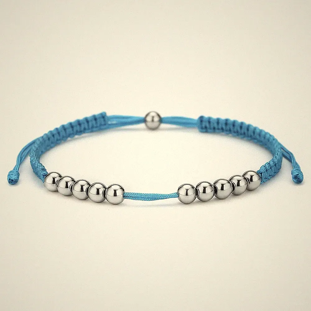 Golf Stroke Counter Bracelets Silver Beaded Golf Bracelets for Women Stainless S