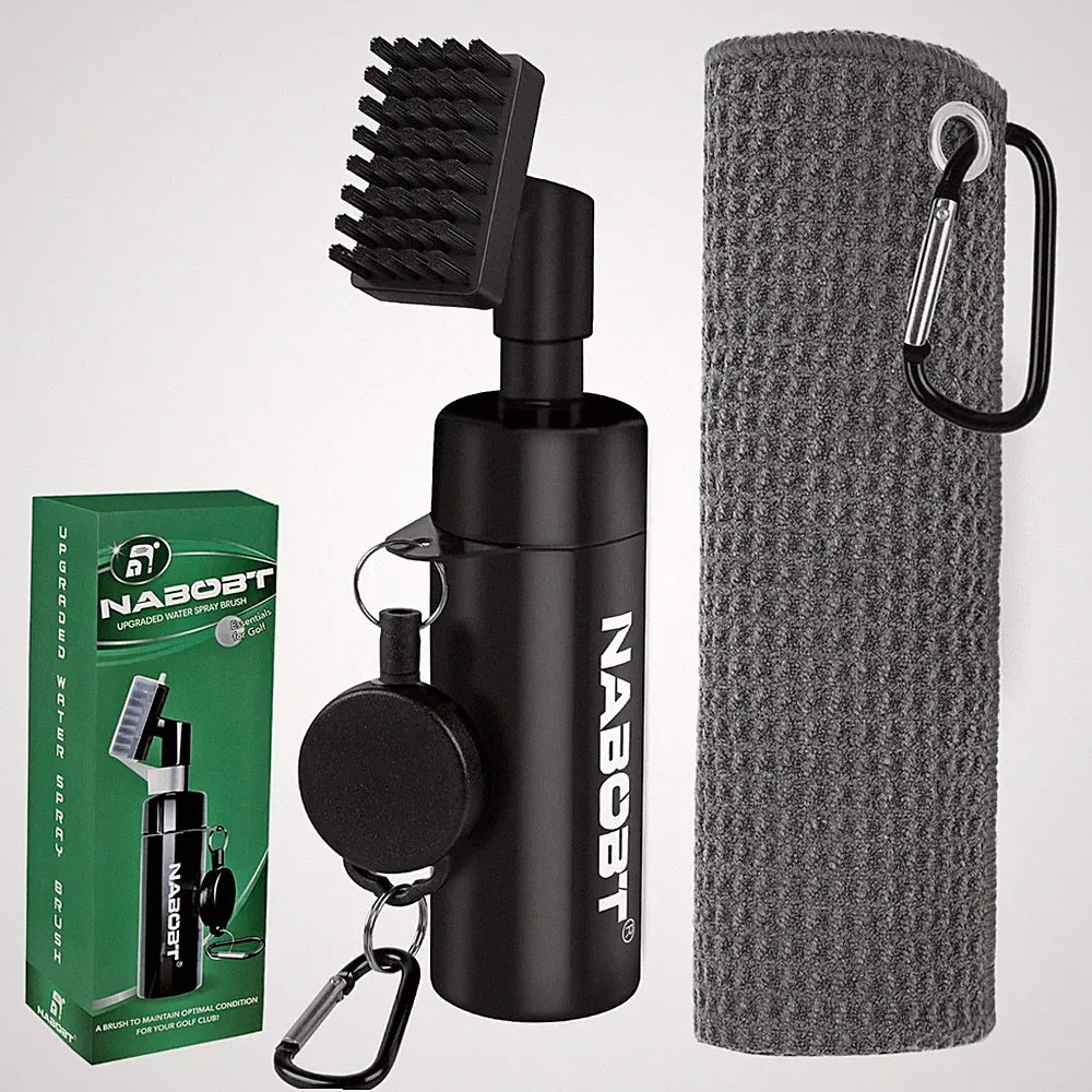 Golf Towel and Brush Set, Premium Golf Towel(16x16 inch) & Splash Golf Club