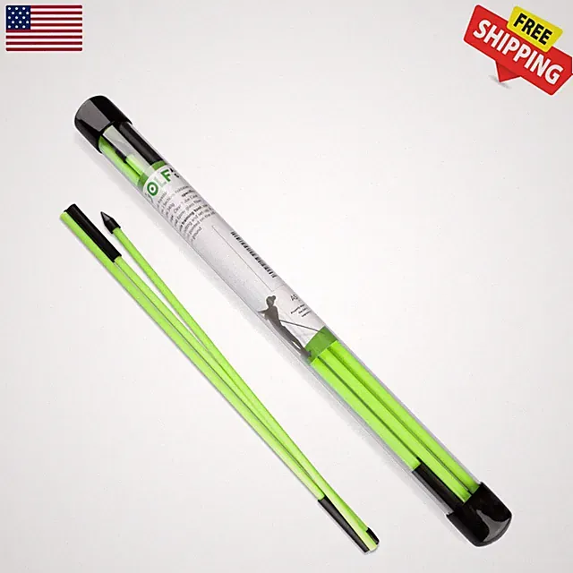 Golf Training Aid: 48" Alignment Sticks Set for Aiming & Swing Precision