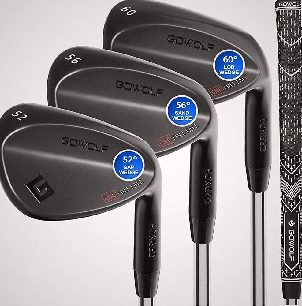 Golf Wedges 52/56/60 Degree Set Premium Full Face Gap Wedge Golf Club Right hand