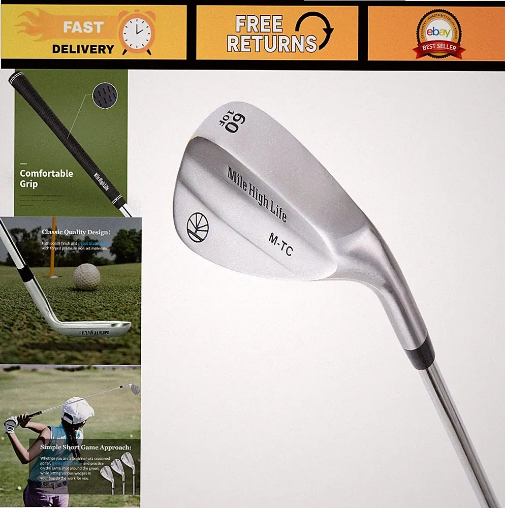 Golf Wedges Set for Beginners | Sand & Gap Wedge Clubs | Right-Handed 50-60°