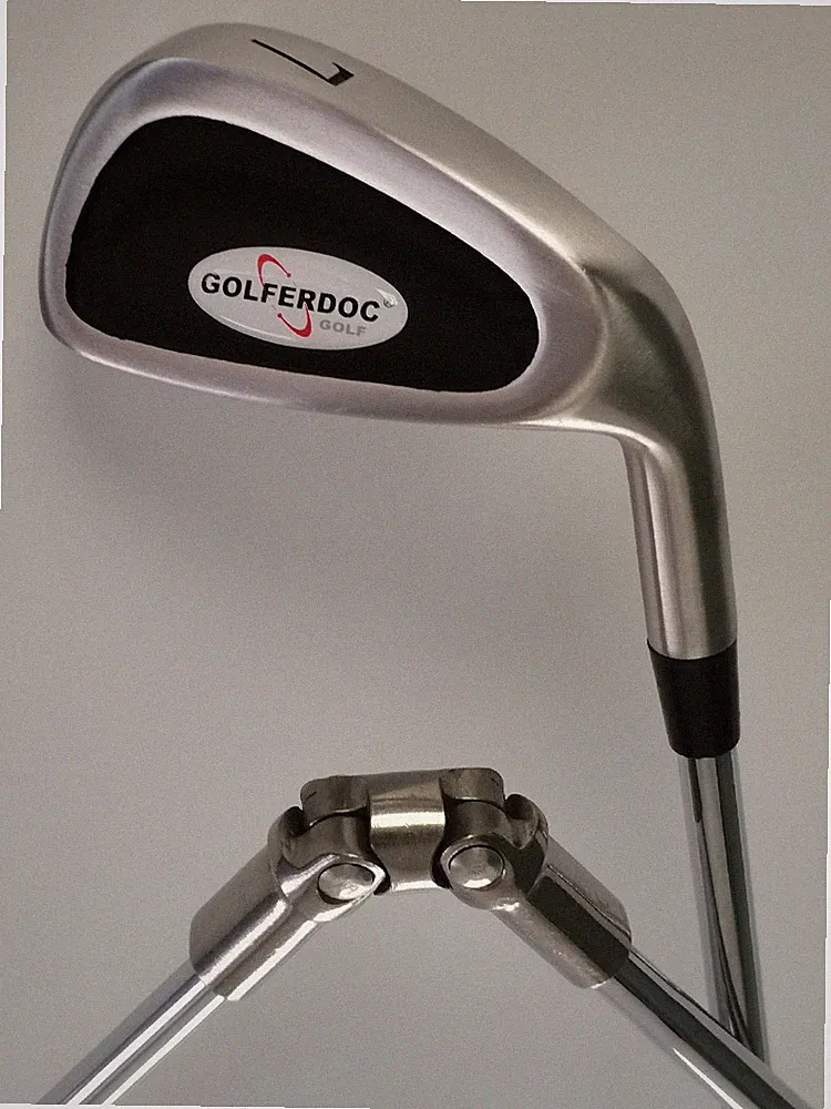 GolferDoc Dual Hinged 7 Iron -Training Aid Golf clubs trainer Men Right Hand