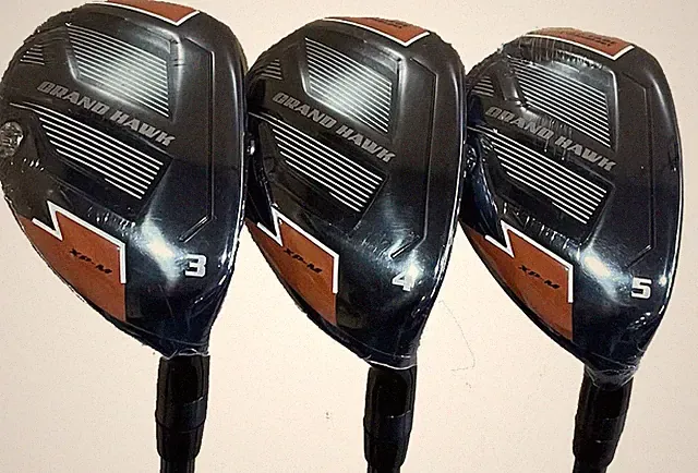 Grand Hawk XP-M Hybrids #3, #4, #5 Mavrikfit Graphite Stiff Rescue Irons