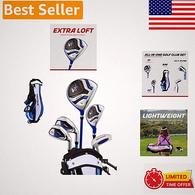 Graphite Junior Golf Set with Stand Bag: Ideal for Confident Young Golfers