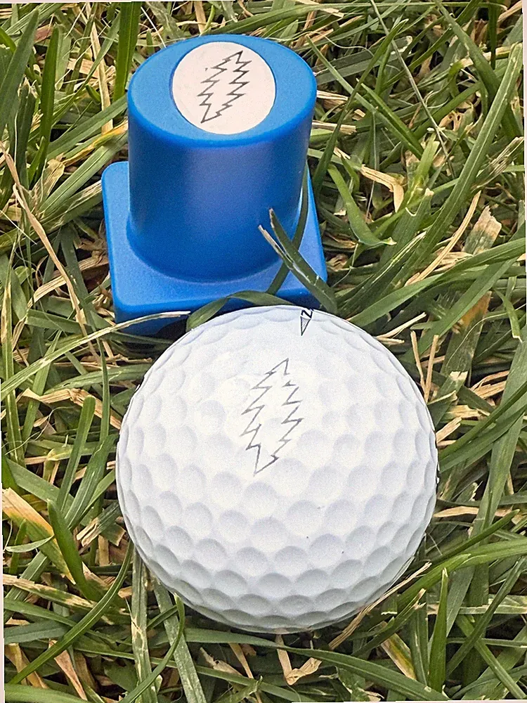 Grateful Golf Ball Stamp - Dead Golf Ball Stamp - Lightning Ball Marker