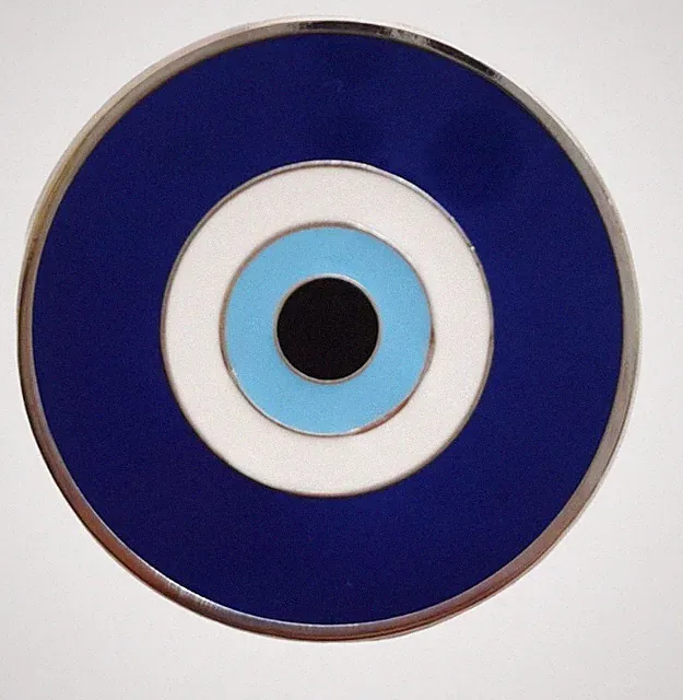 Greek Evil Eye Golf Ball Marker with Matching Hat Clip