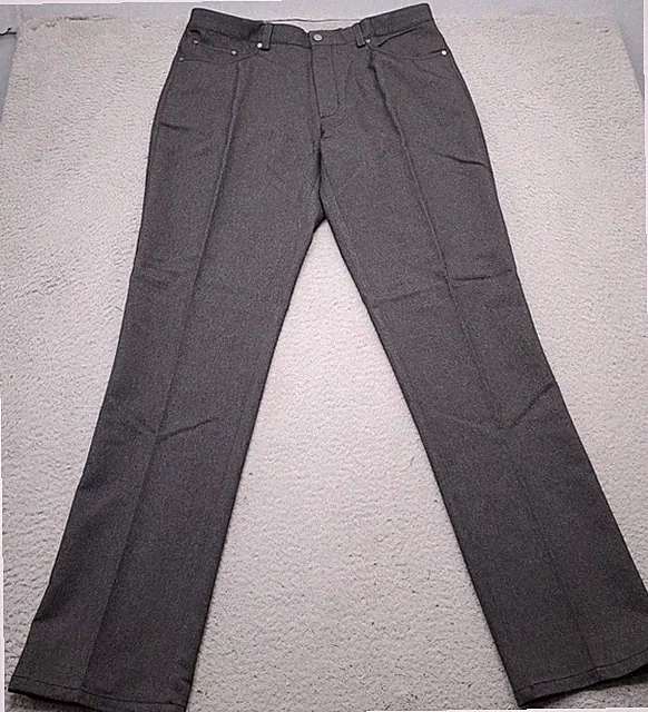 Greg Norman Golf Performance Pants Mens 34/34 Black Stretch Moisture-Wicking