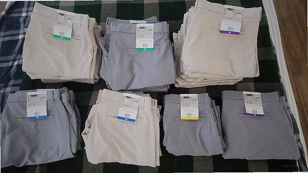 GREG NORMAN MEN'S GOLF SHORTS STRETCH FLEX WAIST PERFORMANCE KHAKI, GRAY.NWT