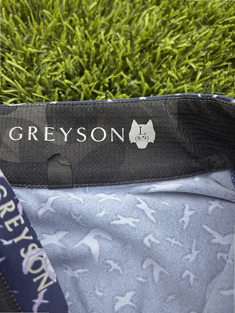 Greyson Youth Boys Golf Clothing Lot Large 8/9 Polo 1/4 Zip Wolf Sweatshirt
