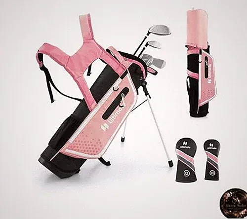GYMAX Junior Golf Club Set - Kids' Golf Club Set Beginner-Friendly Right-Handed