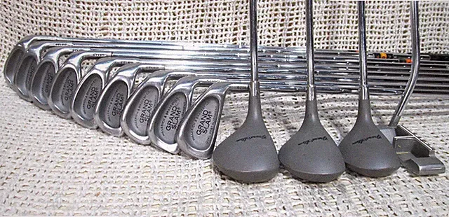 H&B PowerBilt GRAND SLAM GS125 Complete 14Pc Wood-Iron Set RH ~ Reg Steel Shafts