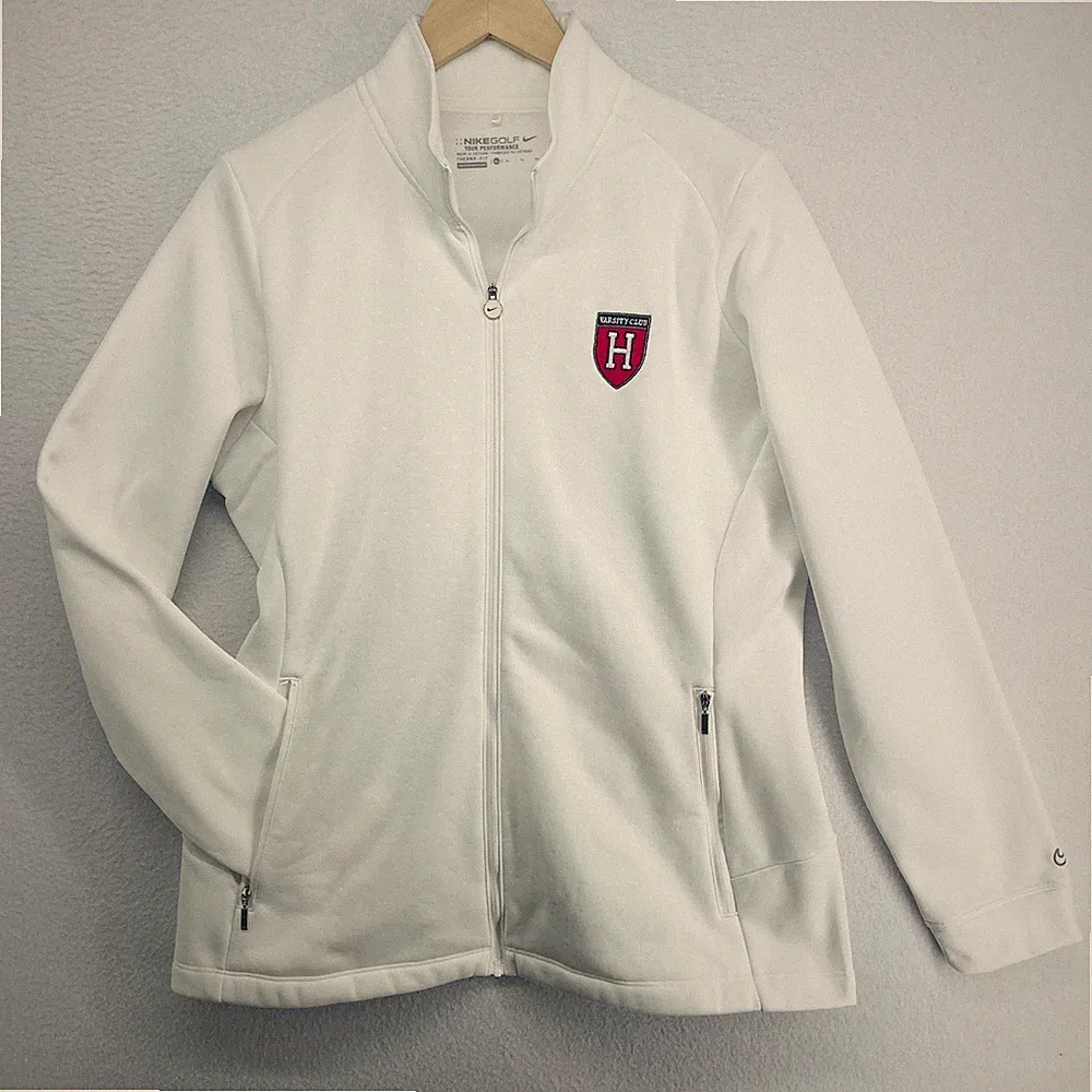 HARVARD Sweatshirt Mens XL NIKE Golf Tour Performance Crimson Varsity Club White