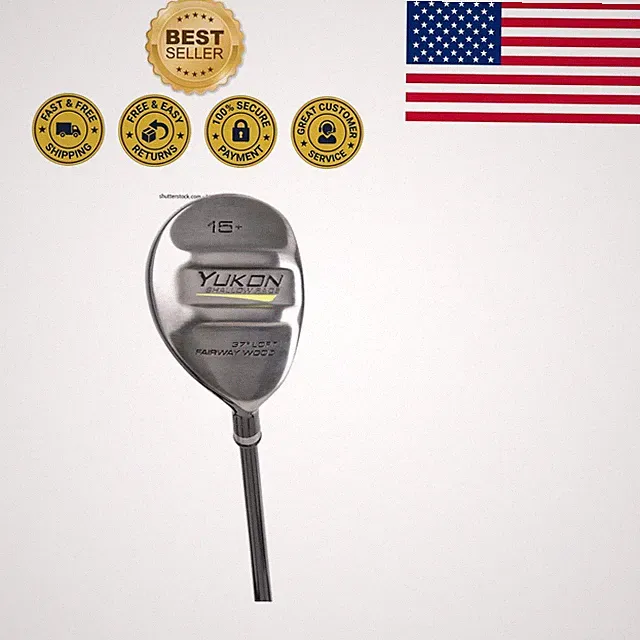 High Loft Fairway Wood - Pinemeadow Yukon 15+, Right Handed, Metallic Black