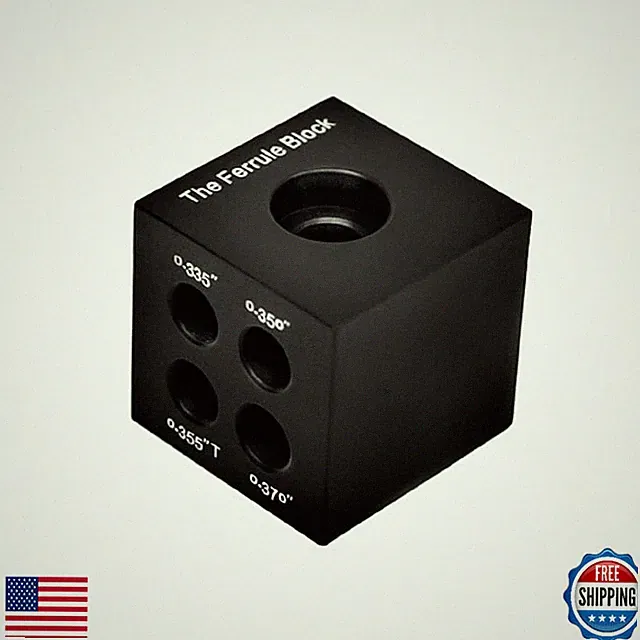 Hireko Ferrule Block Installation Tool: Shaft Tip/Butt Gauge, Black