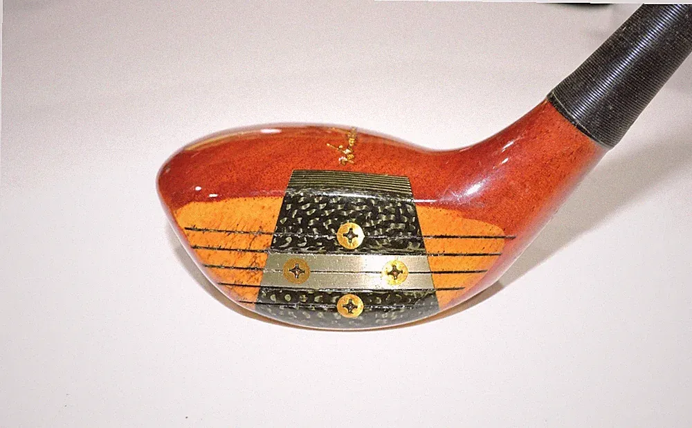 Hiro Honma High Powered 4 wood PERSIMMON Golf Club Carbon fiber face R-1 flex