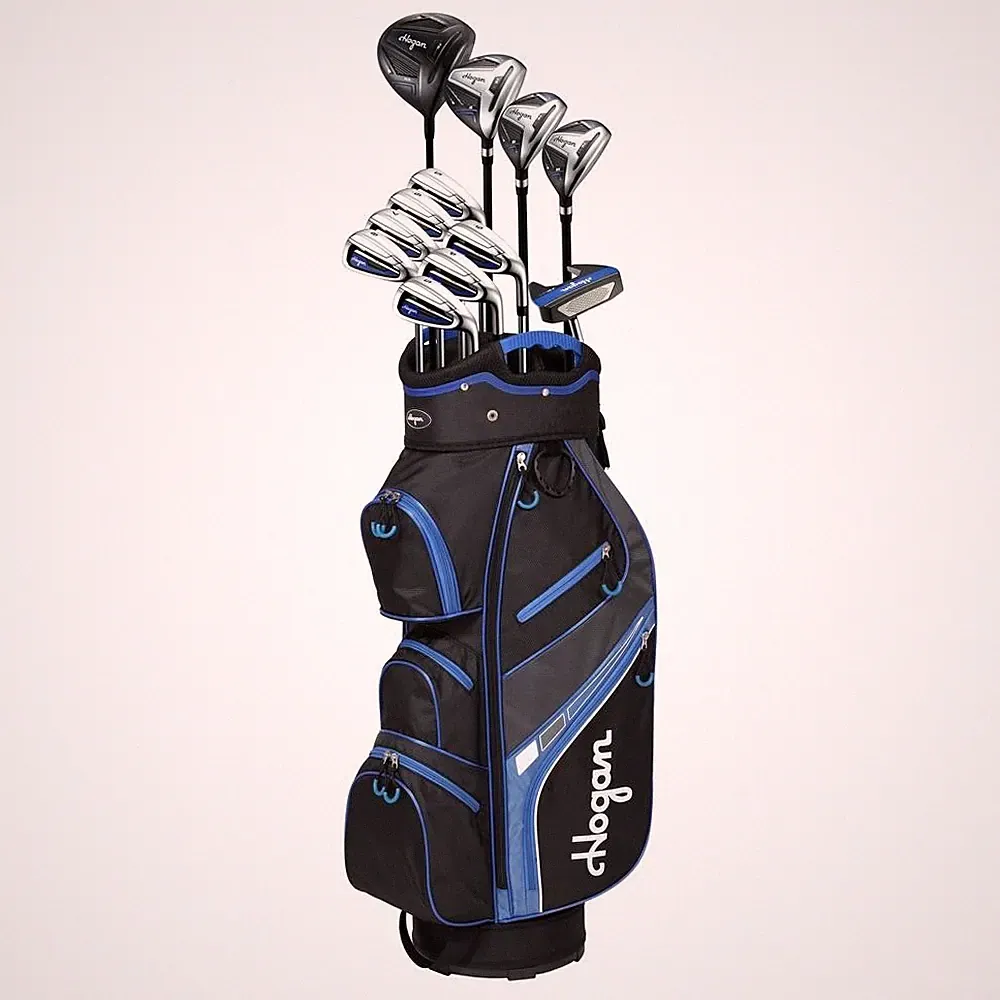 Hogan Golf FW-817 Men Right Graphite Golf Clubs Set With Cart bag, Senior Flex