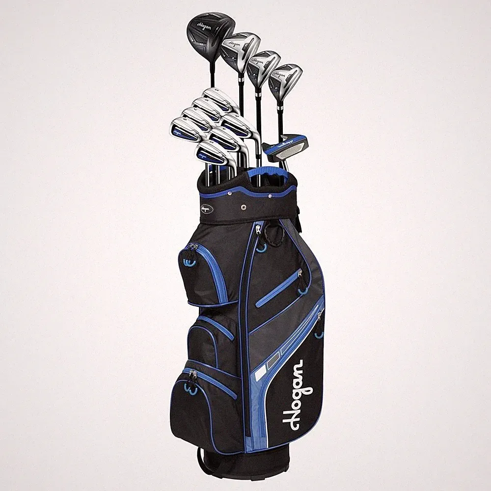 Hogan Golf FW-817 Men Right Graphite Golf Clubs Set With Cart bag, Senior Flex