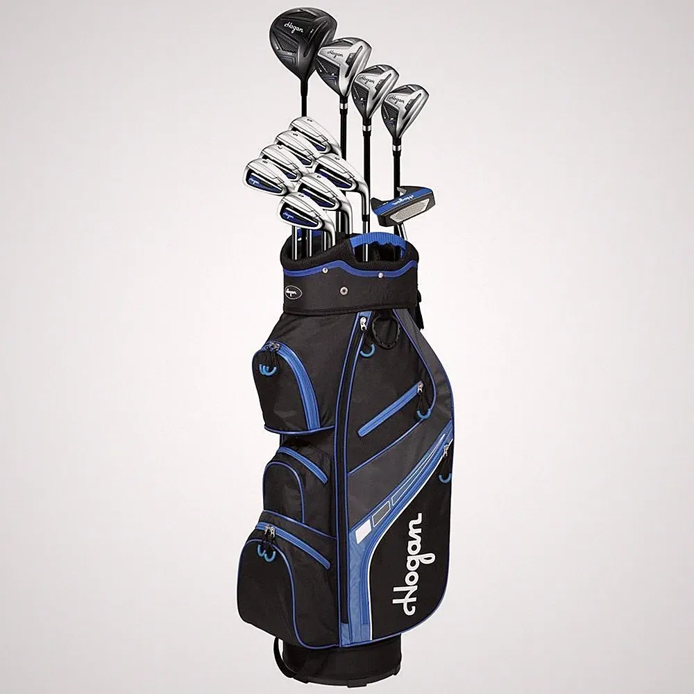 Hogan Golf FW-817 Men Right Graphite/Steel +1 Inch Set With Cart bag, Stiff Flex