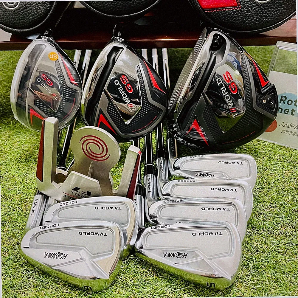 HONMA Fullset Tour World GS 1w3w4hy TW747 5-10 Iron 10Pcs S SR Flex Golf Clubs