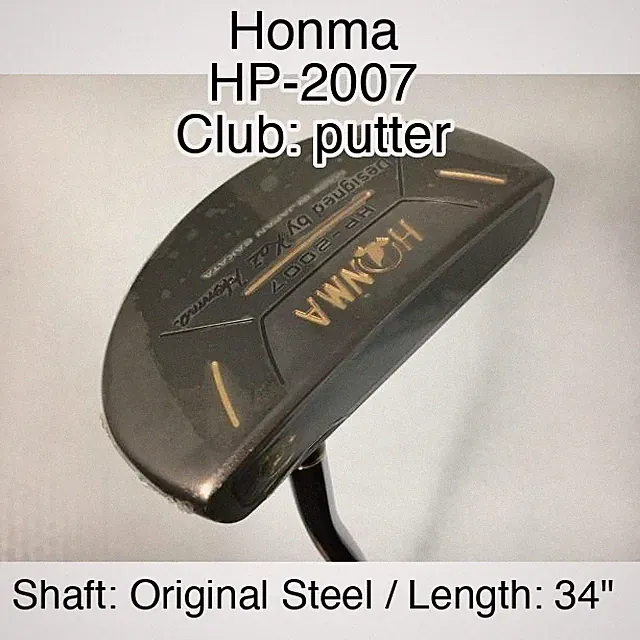 Honma HP-2007 putter Putter 34" Original Steel Right-Handed