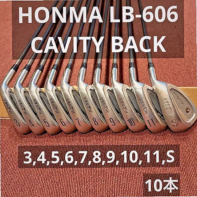 HONMA LB-606 Iron Set 10pcs 3-11,Sw Regular Flex NEW TITANIUM CARBON M-40 RH