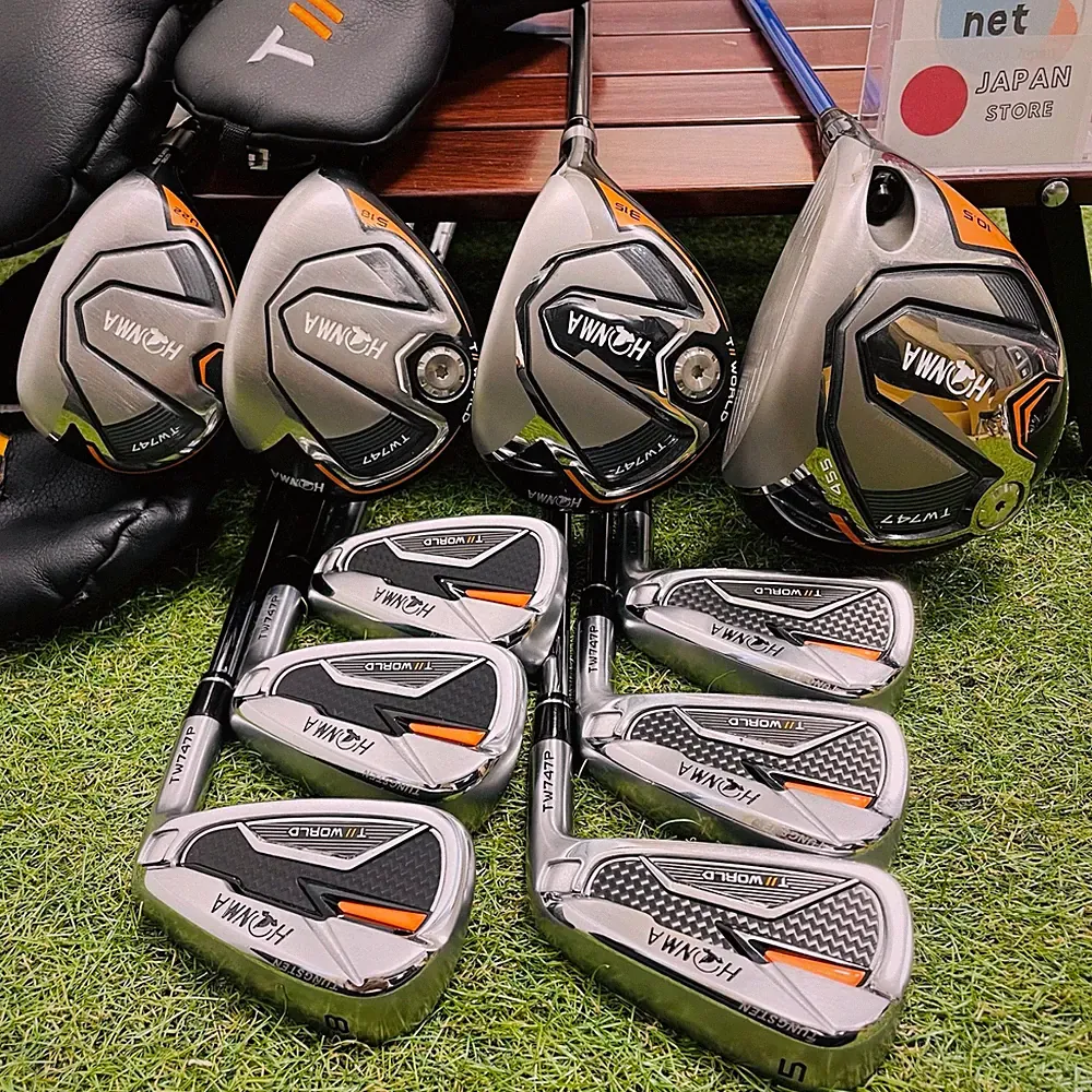 HONMA TOUR WORLD TW747 Set 1w 3w 5w Ut22 5-10 Irons 10Pcs S SR Flex Golf Clubs