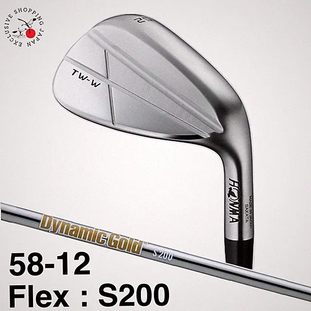 HONMA TW-W 2024 Chrome Wedge 58-12 C-Grind Sole Flex S200 Dynamic Gold HT Steel