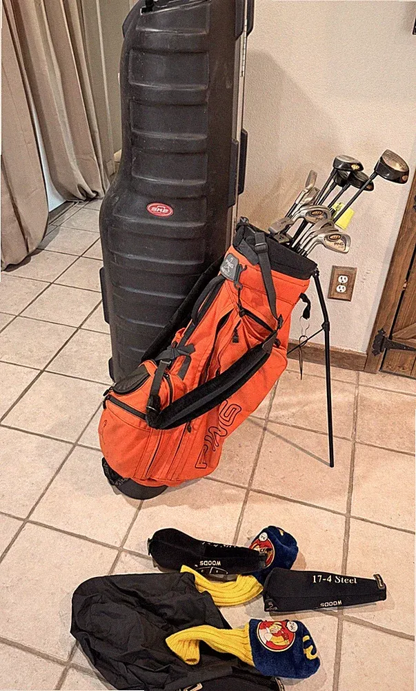 Huge Golf Set PING Bag SKG Case Clubs Plus Accessories