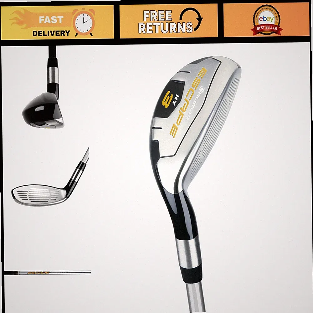 Hybrid Golf Irons Set with Graphite Shafts & Head Covers - Right Hand 3-9 PW