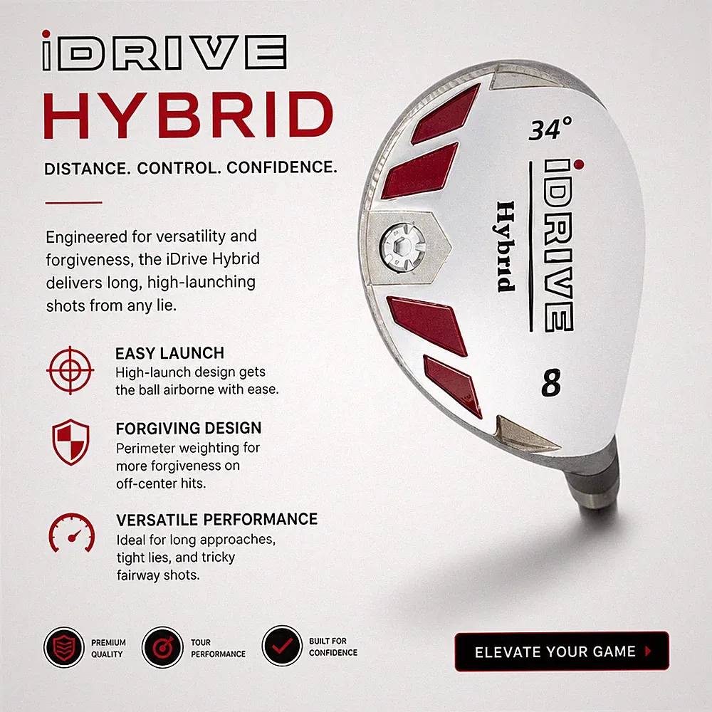 iDRIVE Hybrid iRON Wood Golf Clubs (CHOOSE) 1 2 3 4 5 6 7 8 9 PW SW LW FREE SHIP
