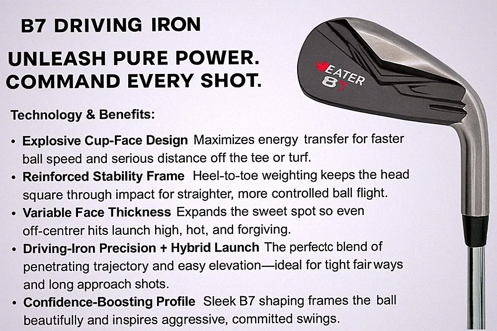 ILLEGAL DISTANCE DRIVING IRON HIGHLAUNCH LONG DRIVER CUSTOM GOLF CLUB 18* or 21*