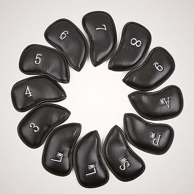 Intech 12-Piece Thick Synthetic Leather Iron Headcovers -Magnetic Clasp -NEW!