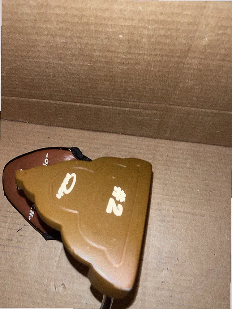 Intech Golf Club #2 Poop Emoji Mallet Putter, 35" With Cover