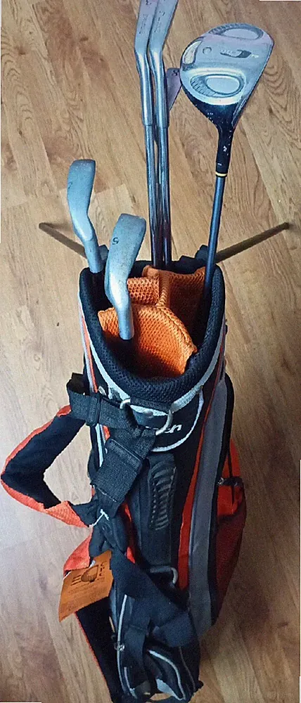Intech Lancer Junior Golf Set Used Orange and Black with Stand Bag #B