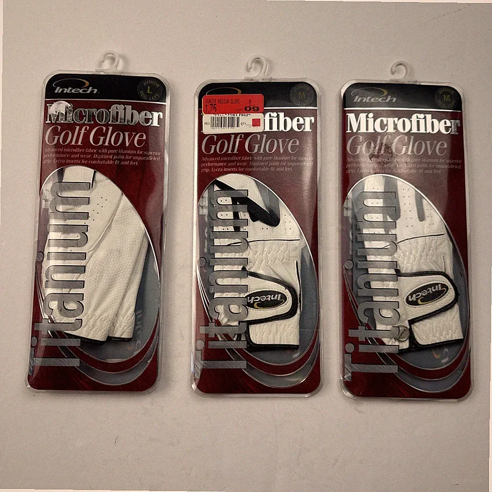 Intech Microfiber Golf Golfs 2 Junior M Reg Left & 2 Junior Reg Left Gloves