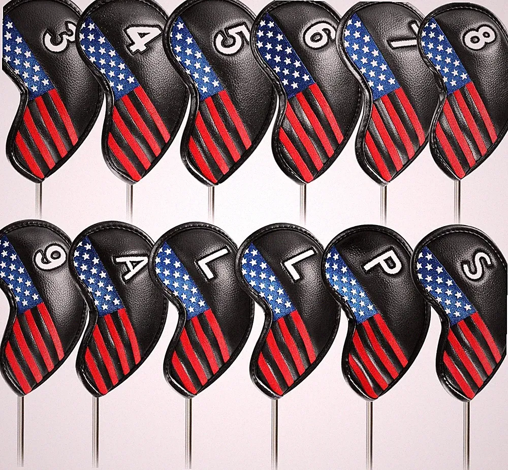 Iron & Wedge Golf Head Covers Embroidered Labels & Fits Most Clubs Gift Set 12