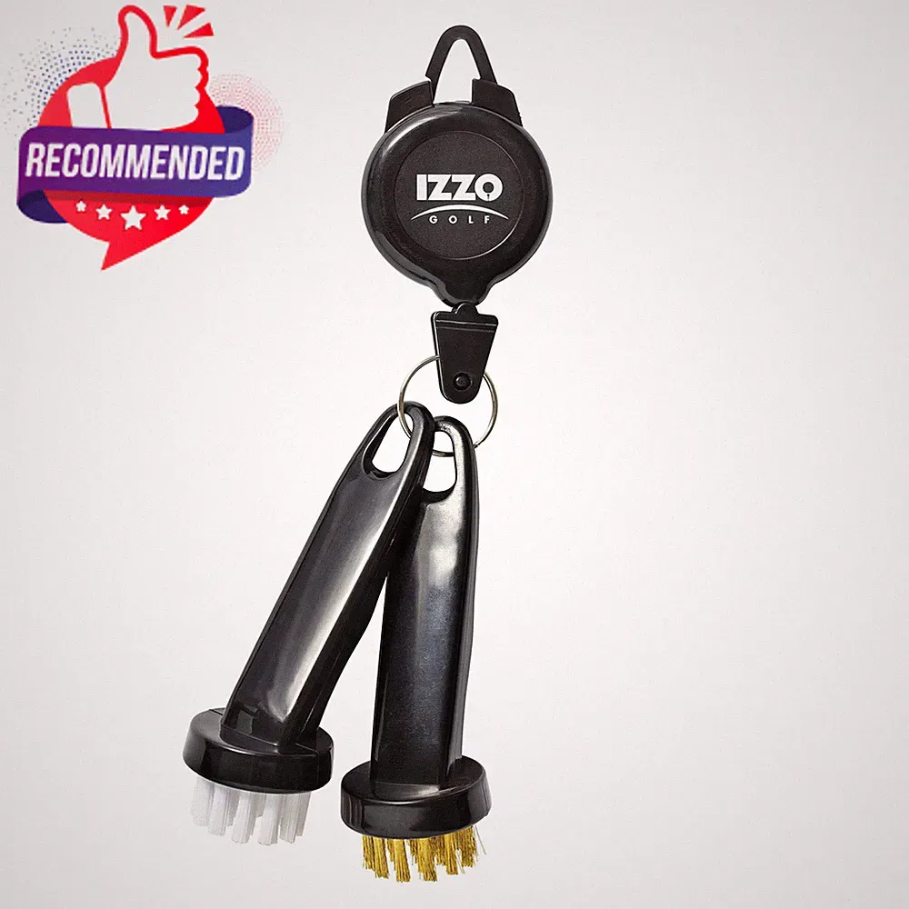 Izzo Golf Dual Club Brushes - Includes a Brush for Clubs & Brush...