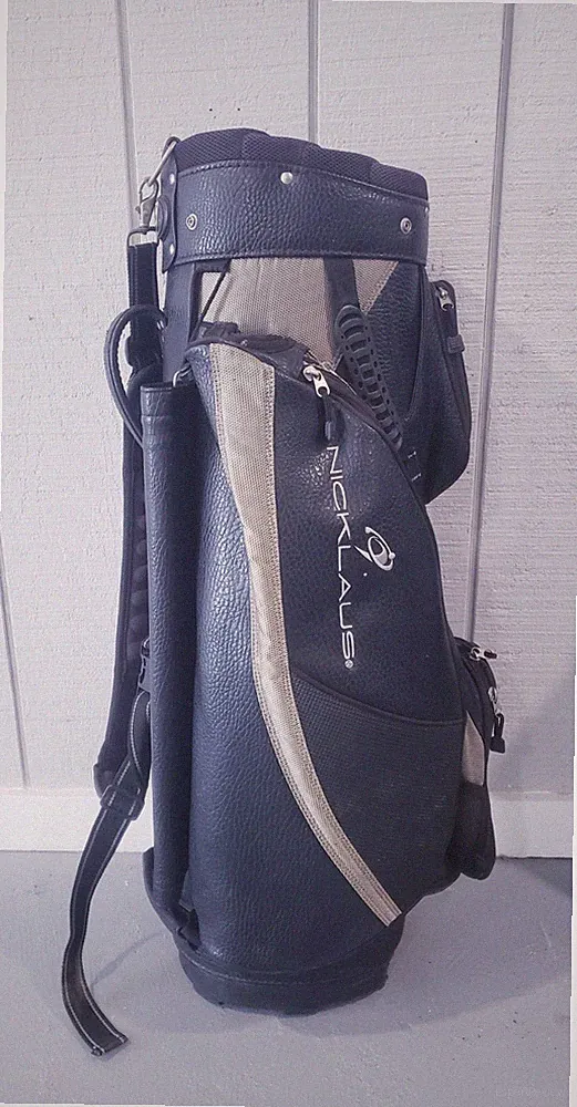 Jack Nicklaus Golf Bag Black Leather 13-Way