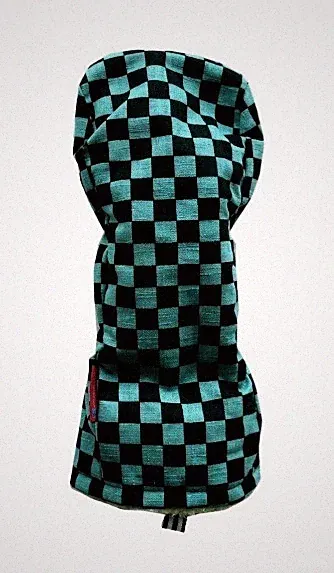 Japanese Style Golf Club Head Cover Ichimatsu【市松】 Check Pattern Green
