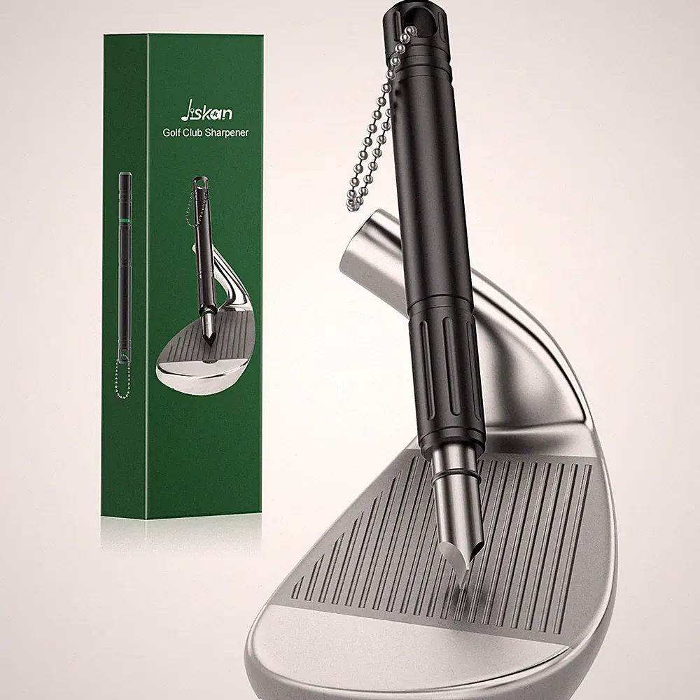 Jiskan Pro Golf Club Grooves Sharpener Cleaner Tool for Medium, Black