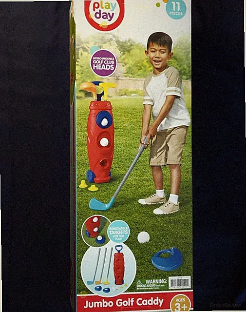 Jumbo Golf Caddy Set with Clubs and Balls, Outdoor Toy Sports Equipment, Ages 3+