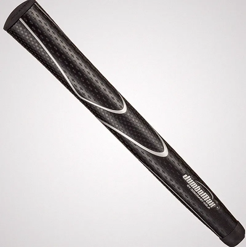 JumboMax Tour Series Golf Grips Black & Silver - Medium Size (+5/16")