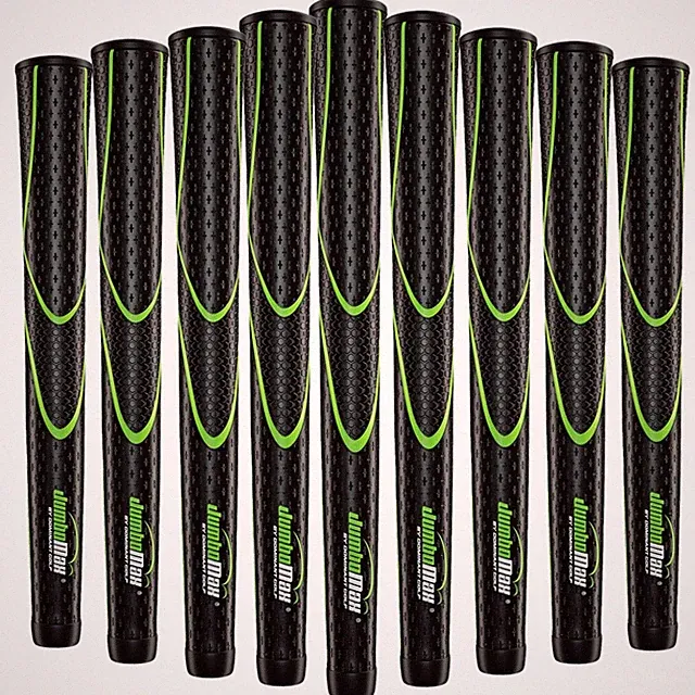 JumboMax Tour Series Swing Golf Grips Black & Lime Green Choose Size Quantity
